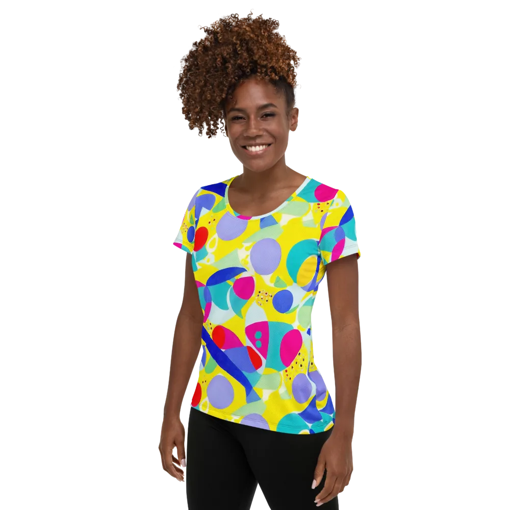 Sunlit Kaleidoscope on Women's Athletic T-Shirt — Left