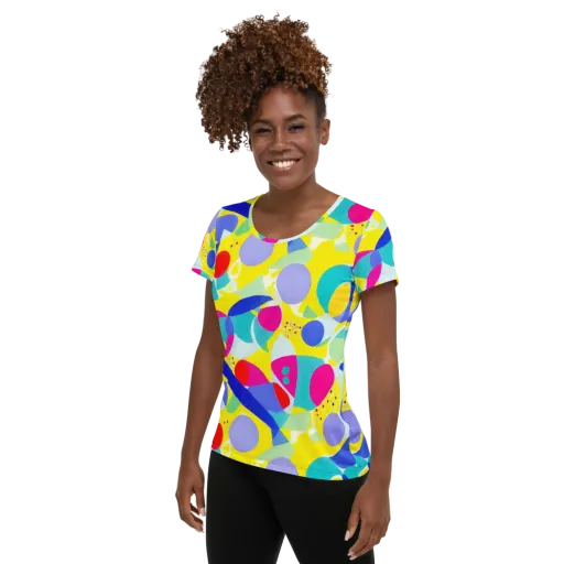 Sunlit Kaleidoscope on a Women's Athletic T-Shirt