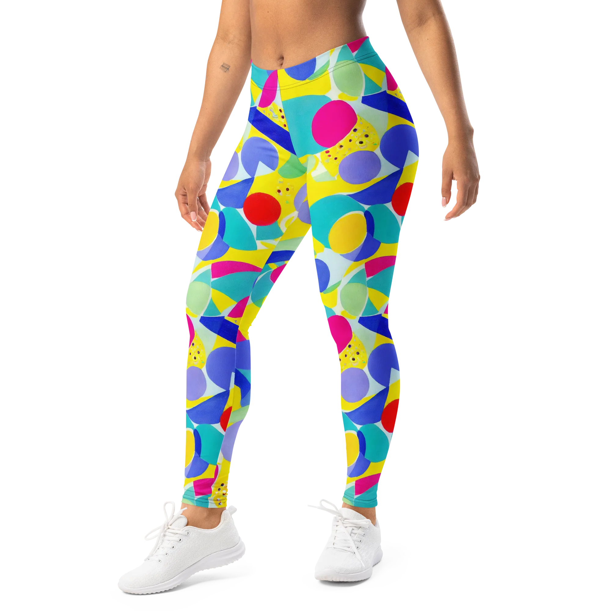 Sunlit Kaleidoscope on Leggings — Left Front