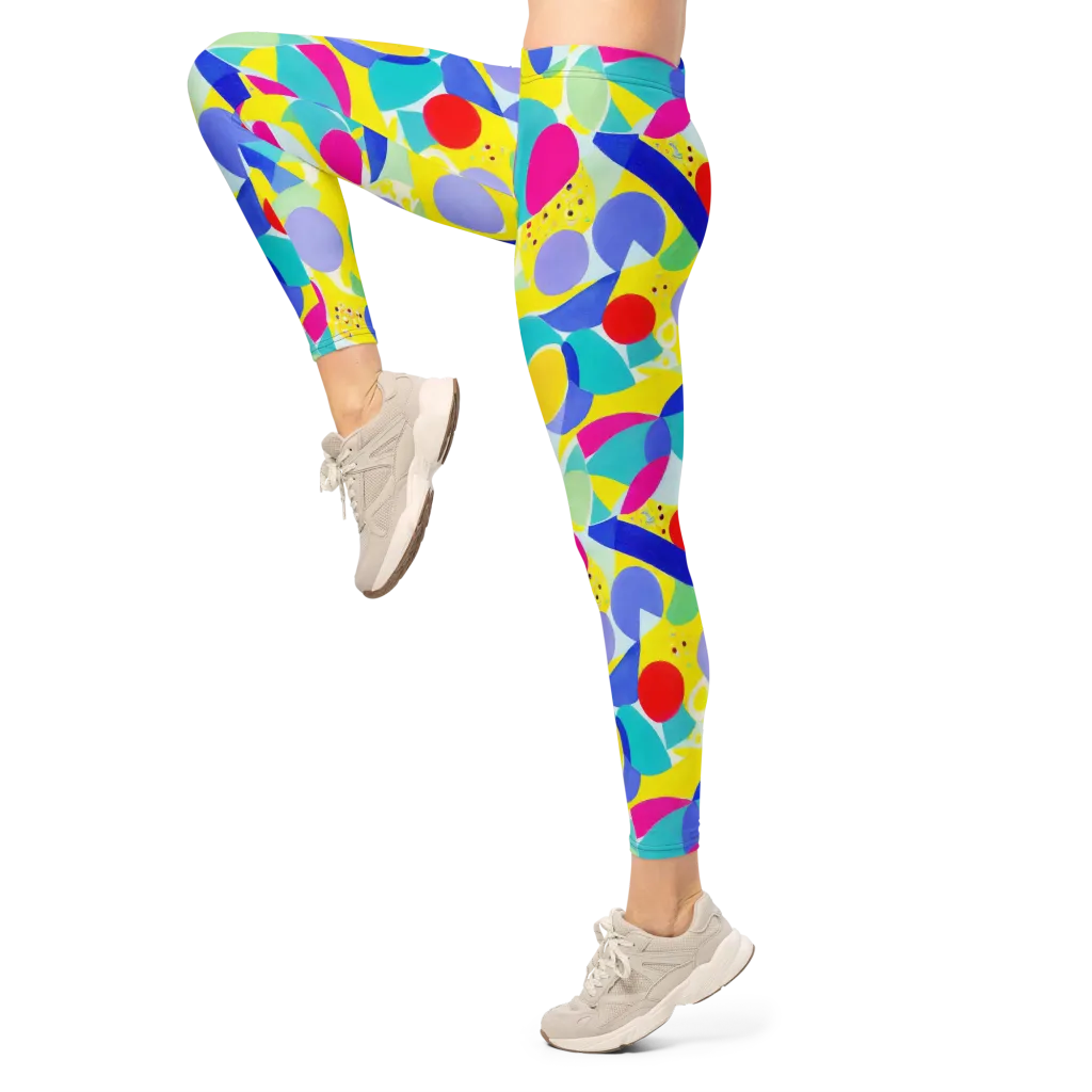 Sunlit Kaleidoscope on Leggings — Left