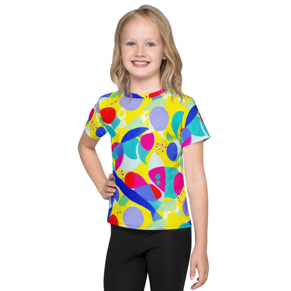 Sunlit Kaleidoscope on Kids Crew Neck T-Shirt — Front