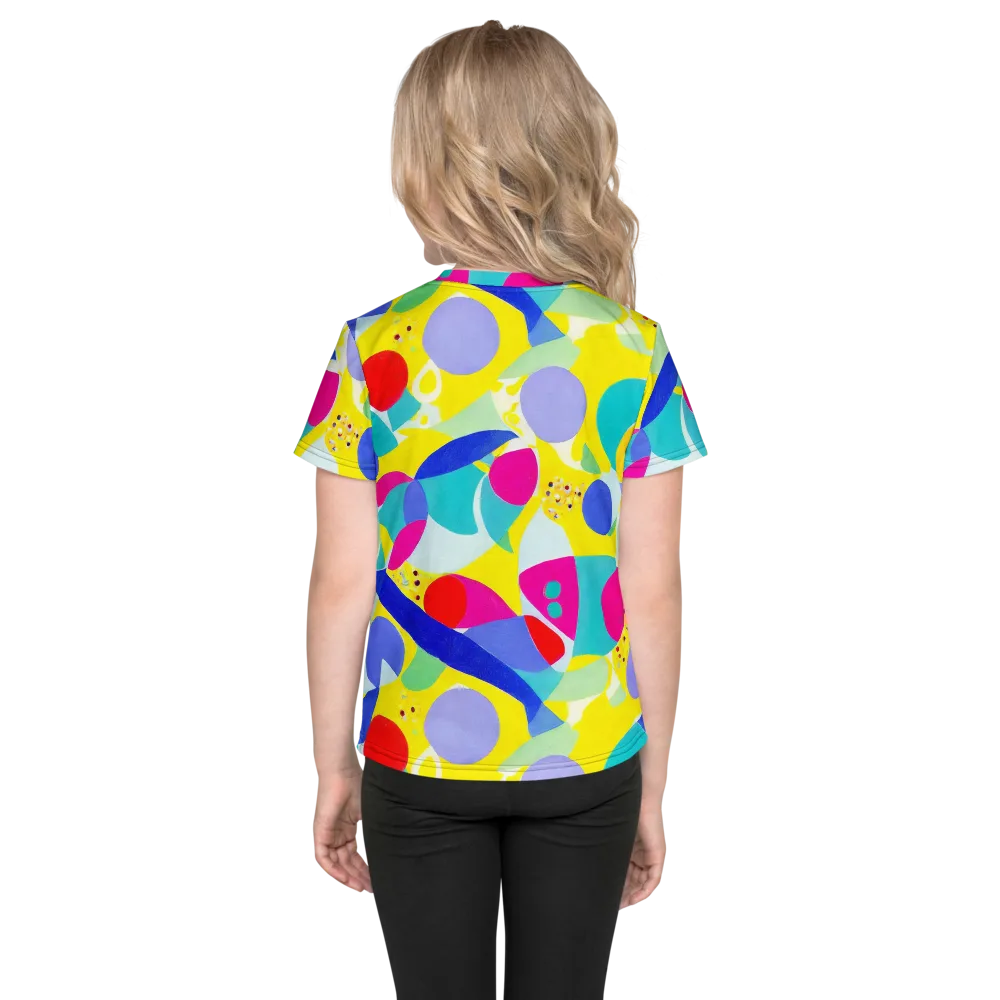 Sunlit Kaleidoscope on Kids Crew Neck T-Shirt — Back