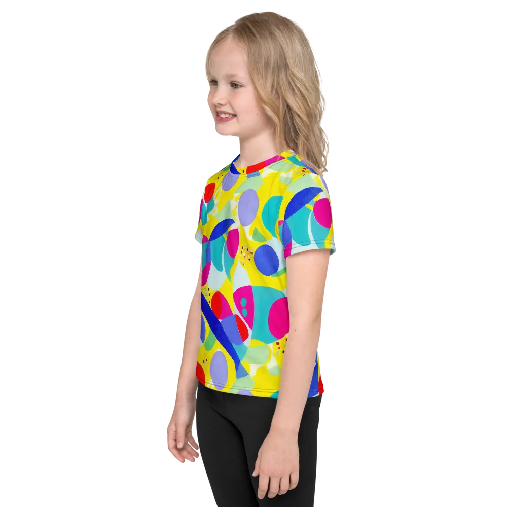 Sunlit Kaleidoscope on Kids Crew Neck T-Shirt — Left