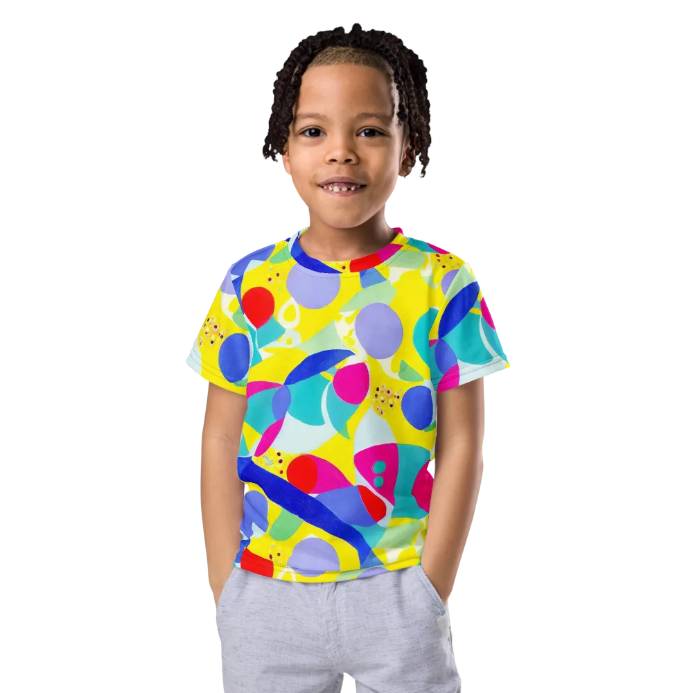 Sunlit Kaleidoscope on Kids Crew Neck T-Shirt — Front