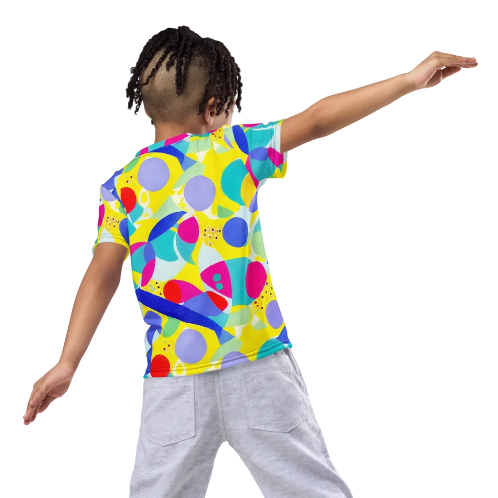Sunlit Kaleidoscope on Kids Crew Neck T-Shirt — Back