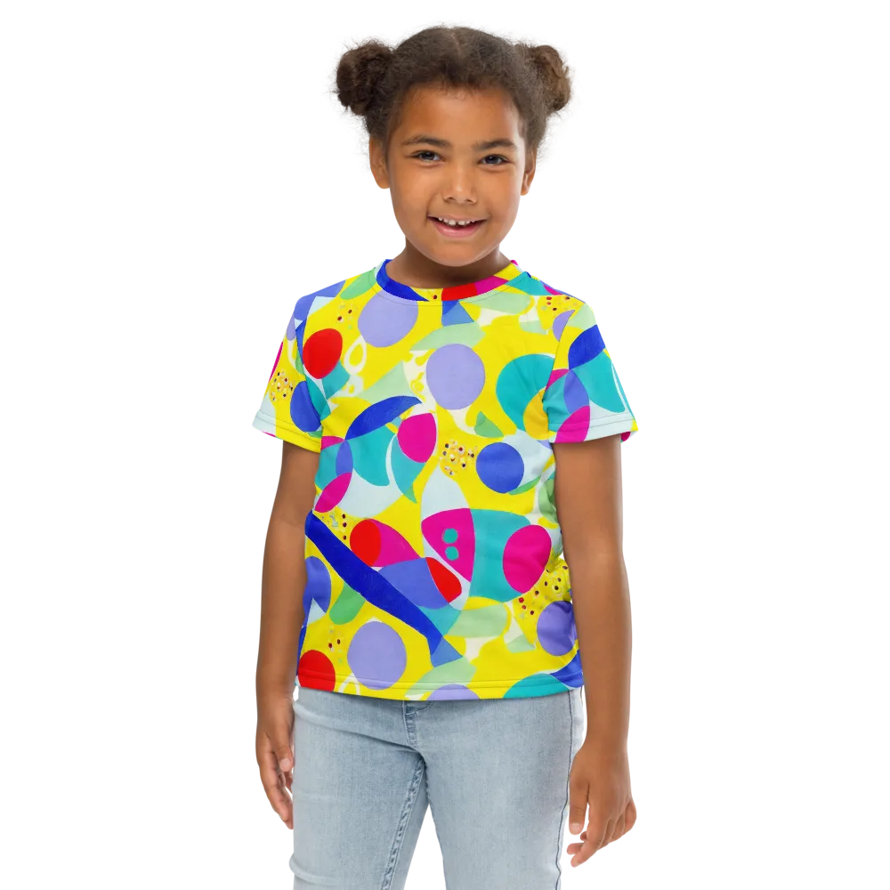 Sunlit Kaleidoscope on Kids Crew Neck T-Shirt — Front