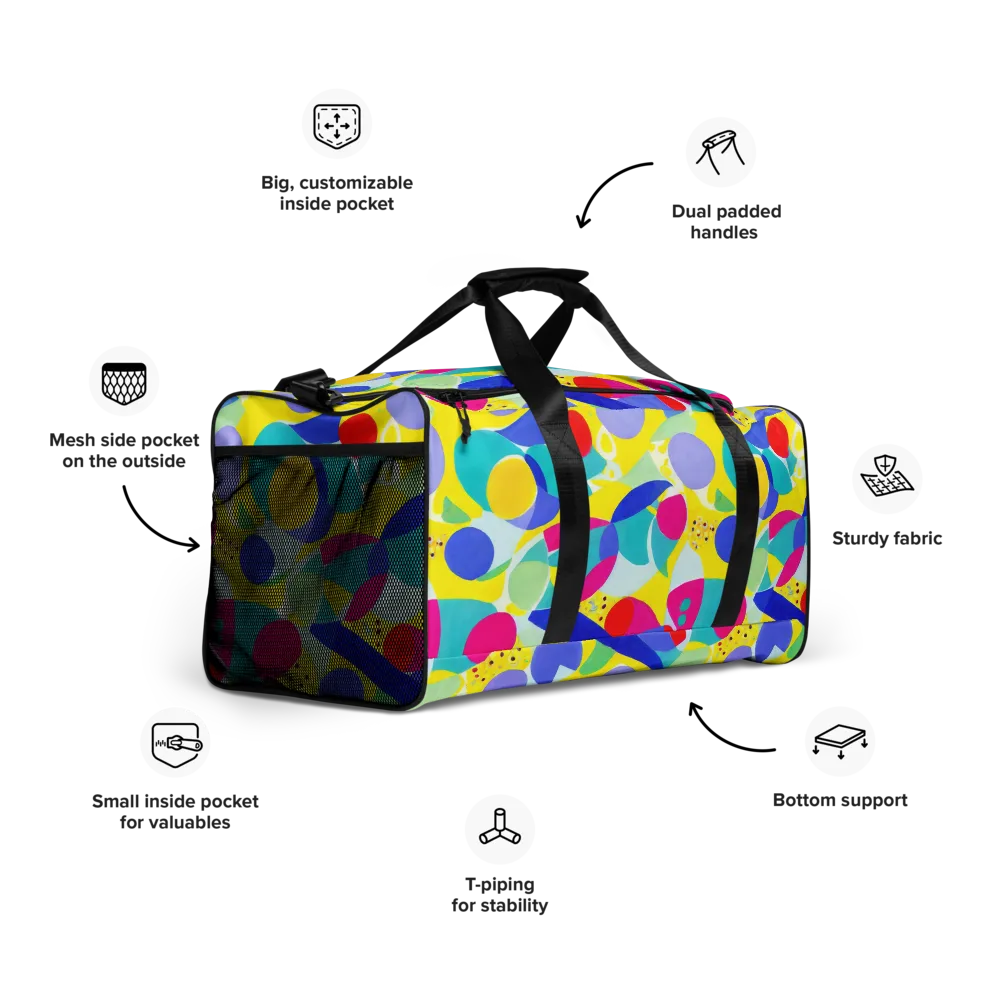 Sunlit Kaleidoscope on Duffle Bag — Right Front