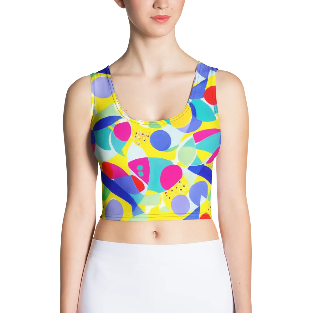 Sunlit Kaleidoscope on Crop Top — Front