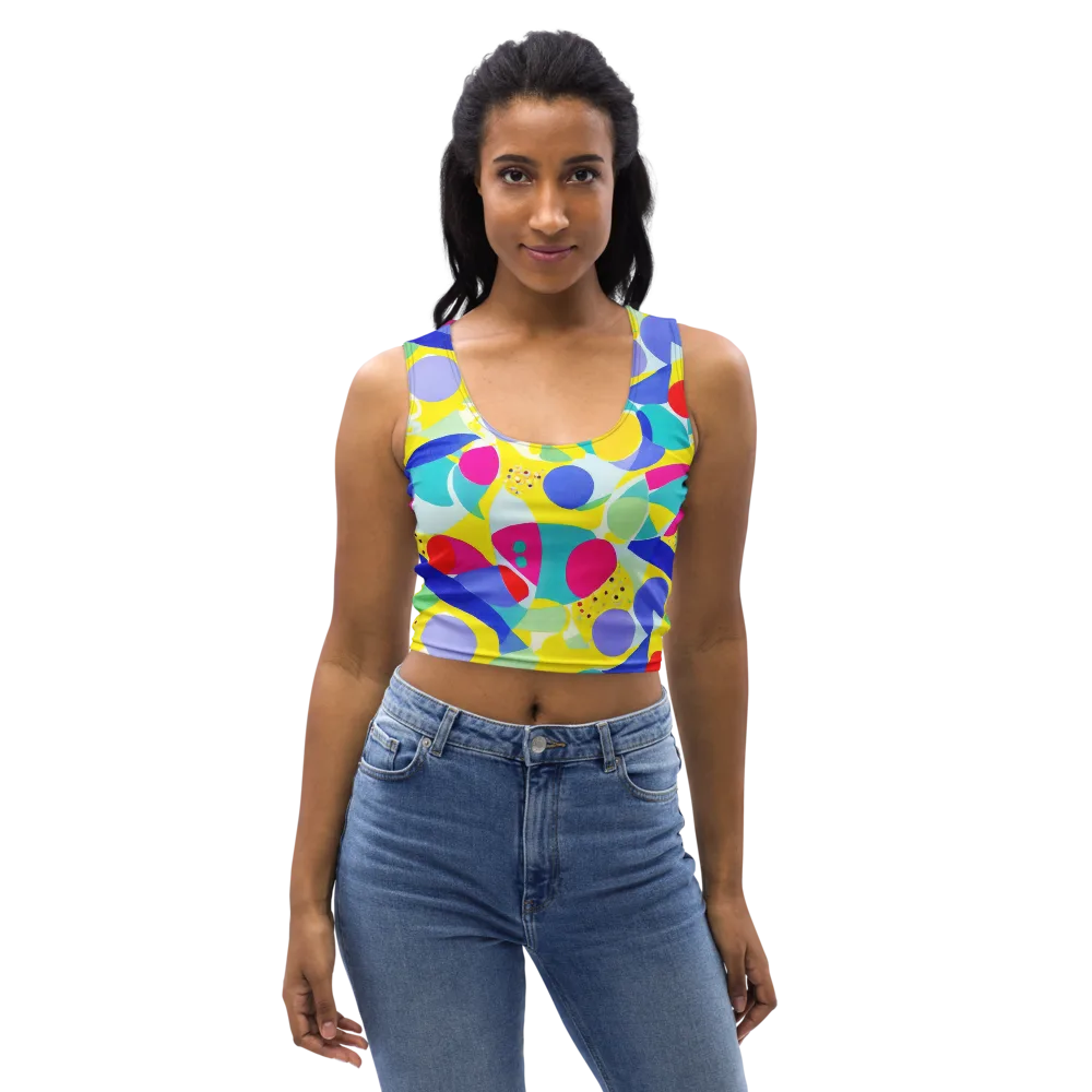 Sunlit Kaleidoscope on Crop Top — Front