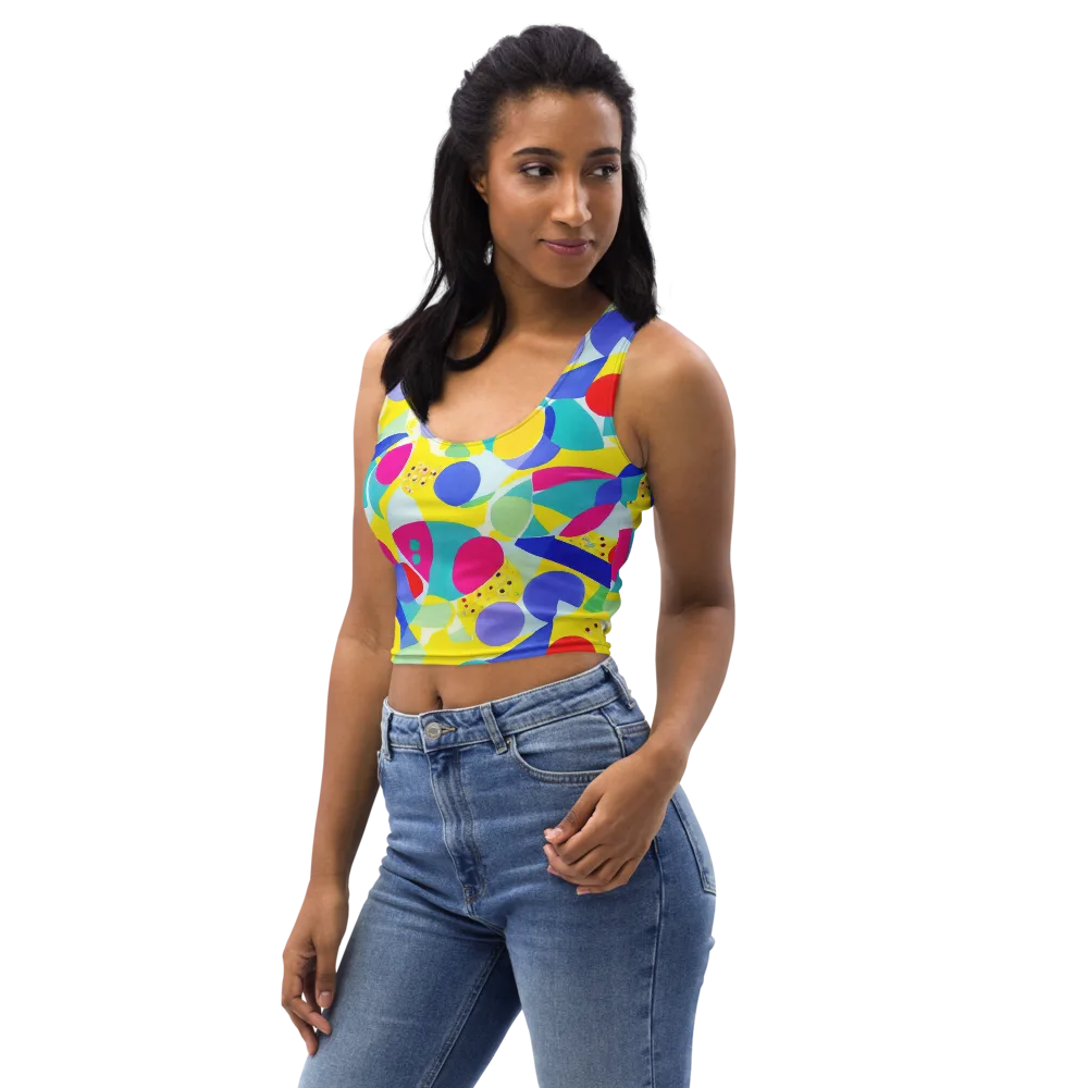 Sunlit Kaleidoscope on Crop Top — Left Front