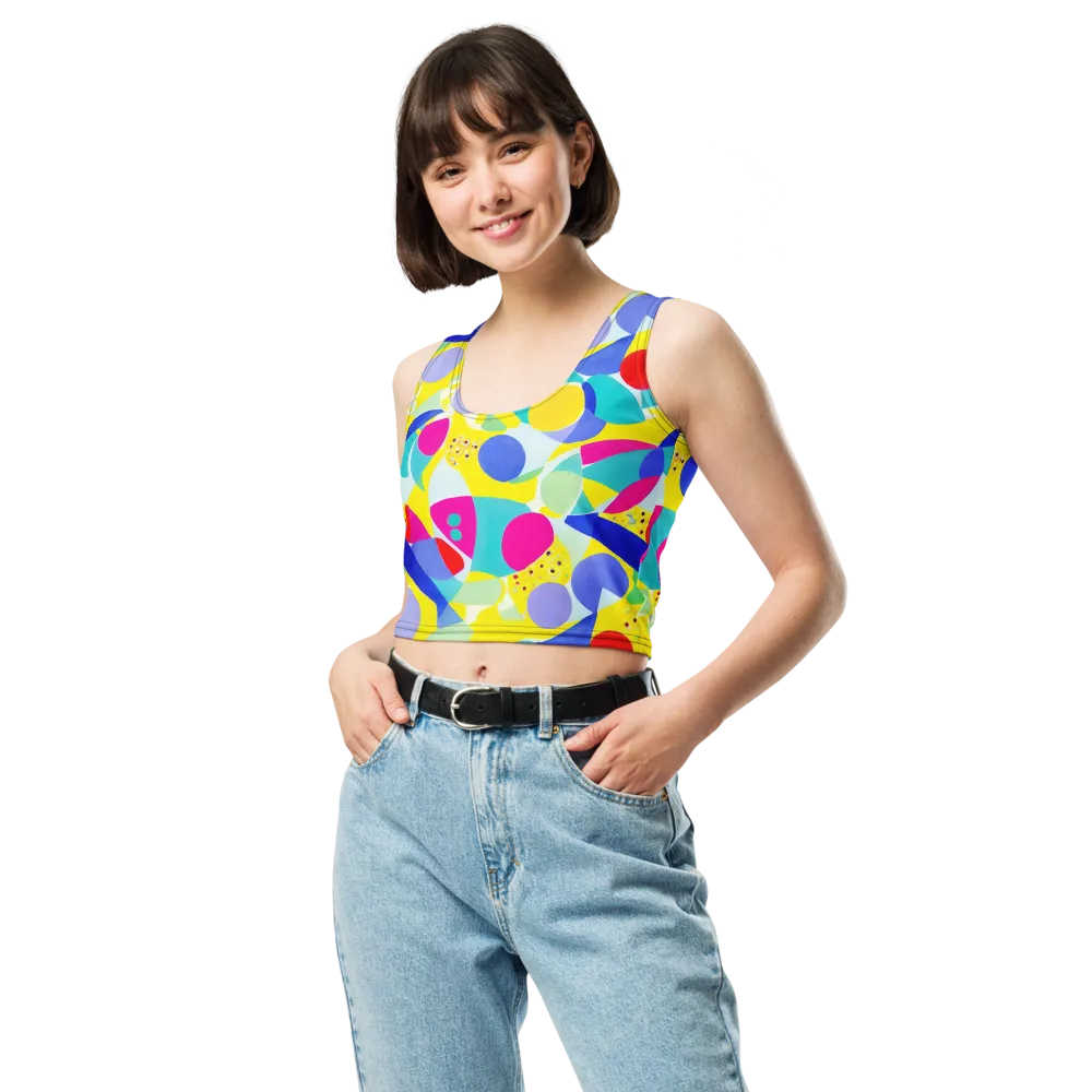 Sunlit Kaleidoscope on Crop Top — Front