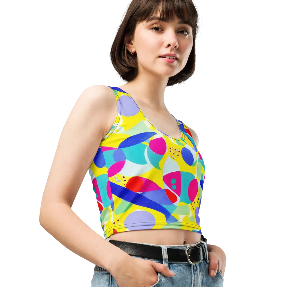 Sunlit Kaleidoscope on Crop Top — Right Front