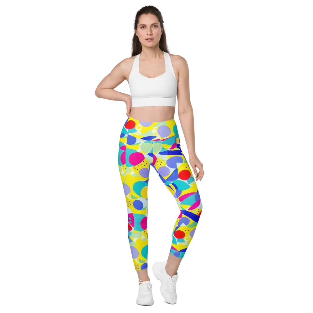 Sunlit Kaleidoscope on Leggings with Pockets — Front
