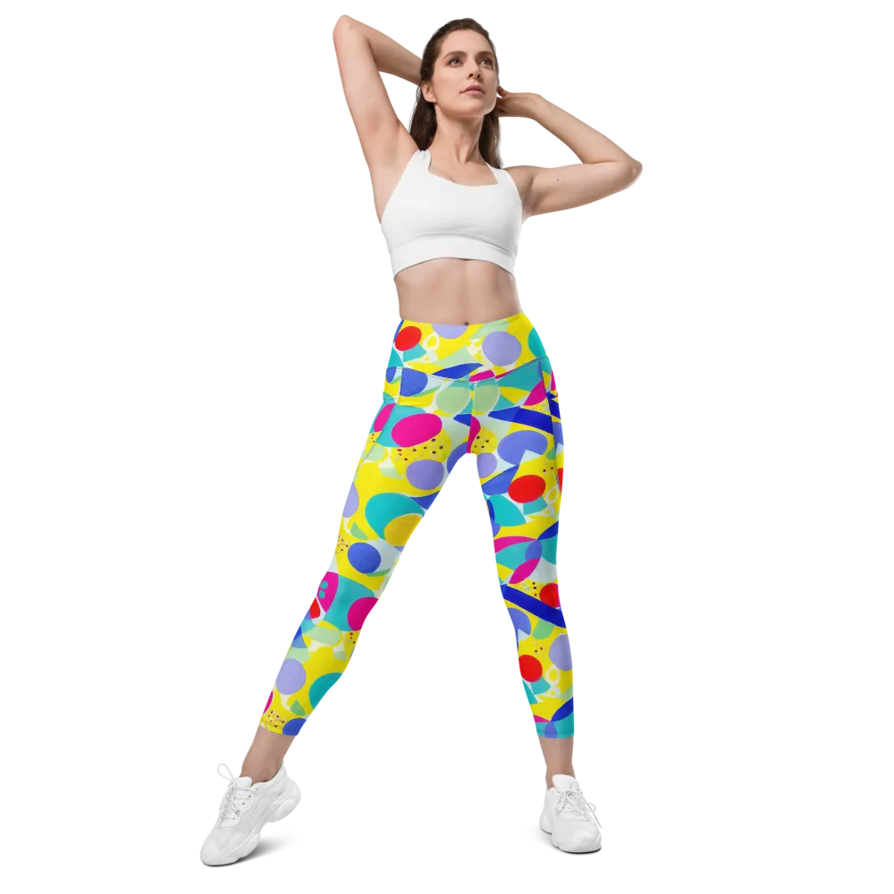Sunlit Kaleidoscope on Leggings with Pockets — Front
