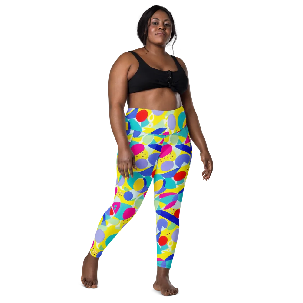 Sunlit Kaleidoscope on Leggings with Pockets — Front