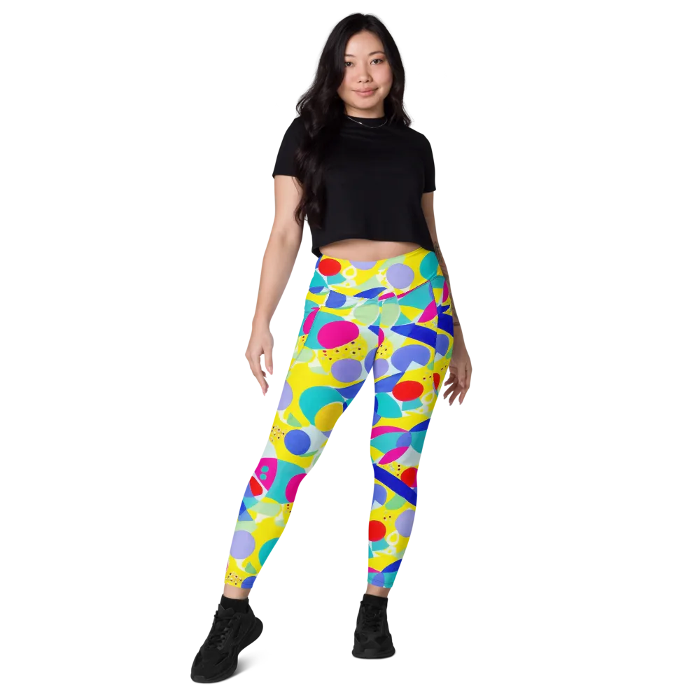 Sunlit Kaleidoscope on Leggings with Pockets — Front