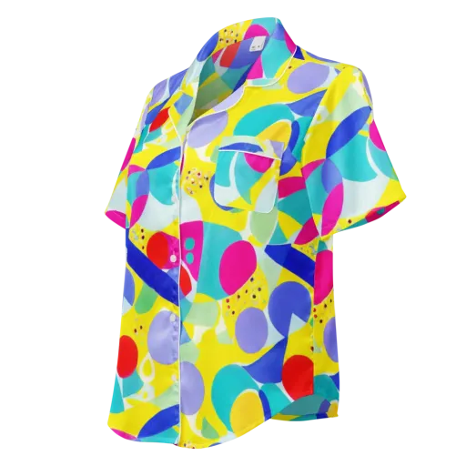 Sunlit Kaleidoscope on a Women's Short Sleeve Pajama Top