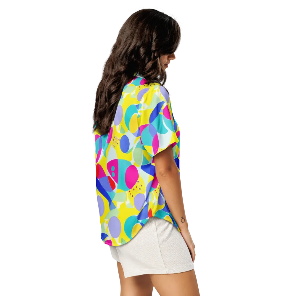 Sunlit Kaleidoscope on Women's Short Sleeve Pajama Top — Right Back