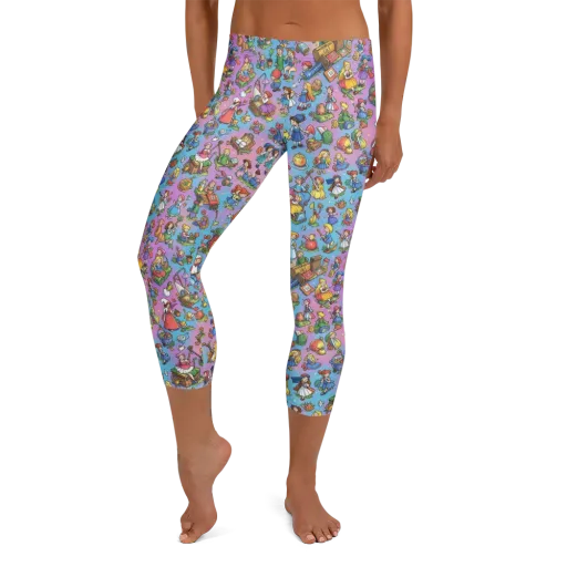 Storybook Scramble on a Capri Leggings