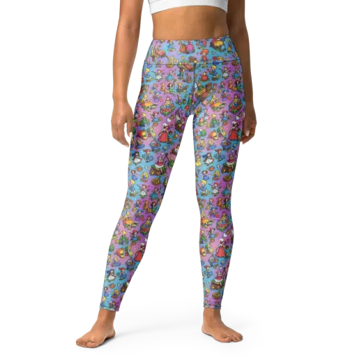 Storybook Scramble on a Yoga Leggings