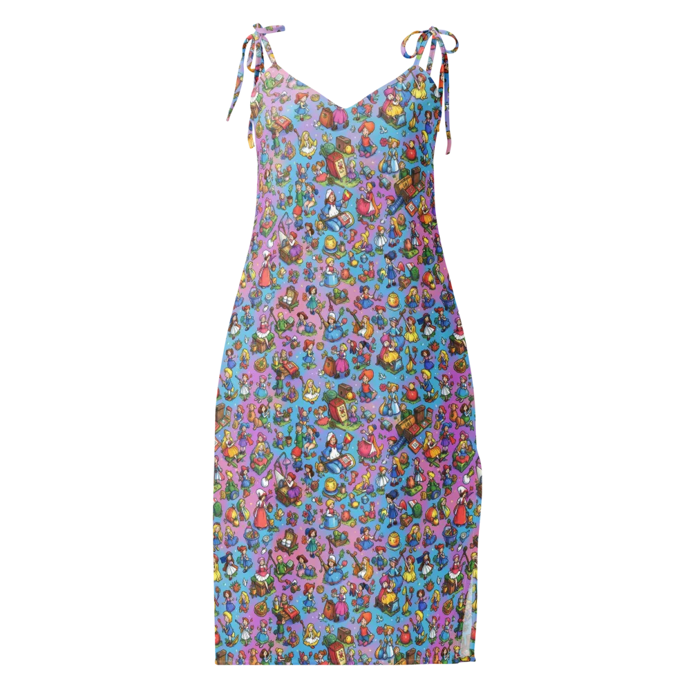 Storybook Scramble on Slip Dress — Front