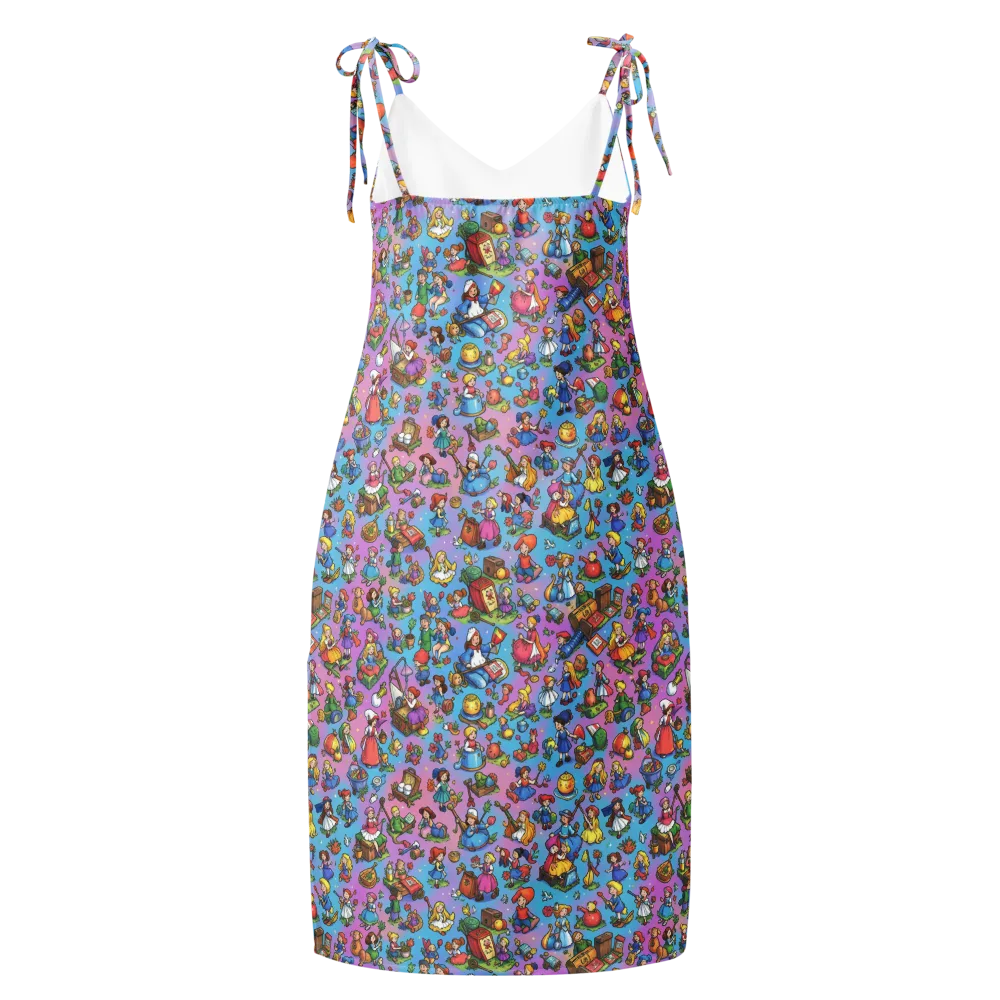 Storybook Scramble on Slip Dress — Back