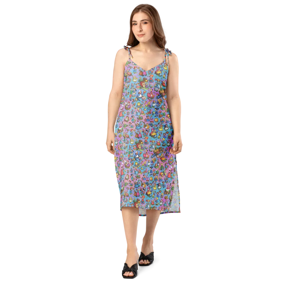 Storybook Scramble on Slip Dress — Front