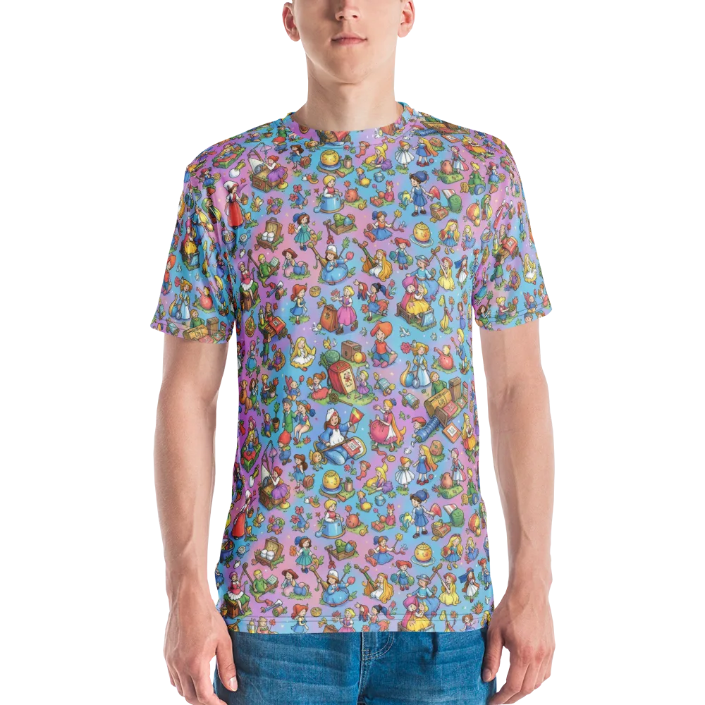 Storybook Scramble on Men's Crew Neck T-Shirt — Front