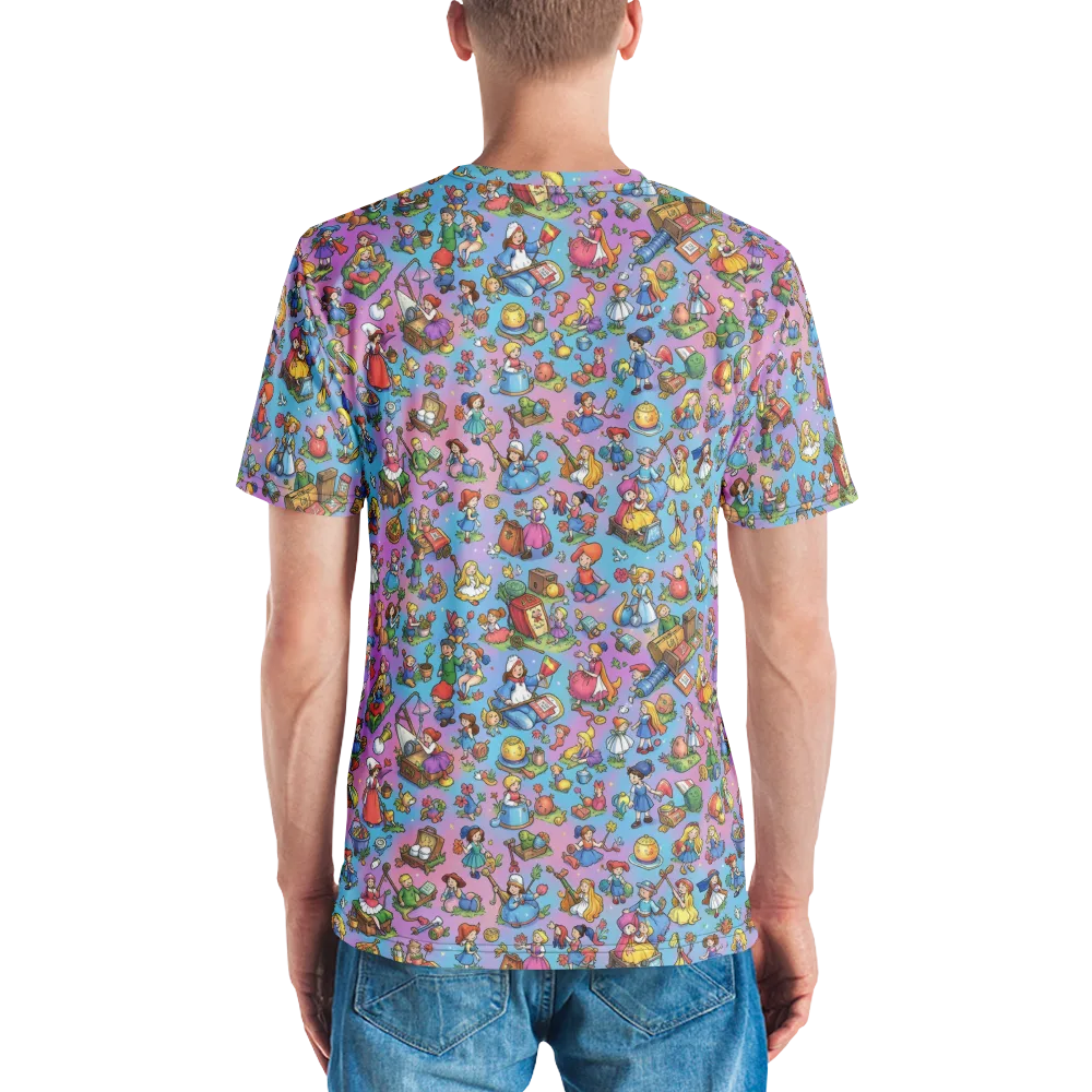 Storybook Scramble on Men's Crew Neck T-Shirt — Back