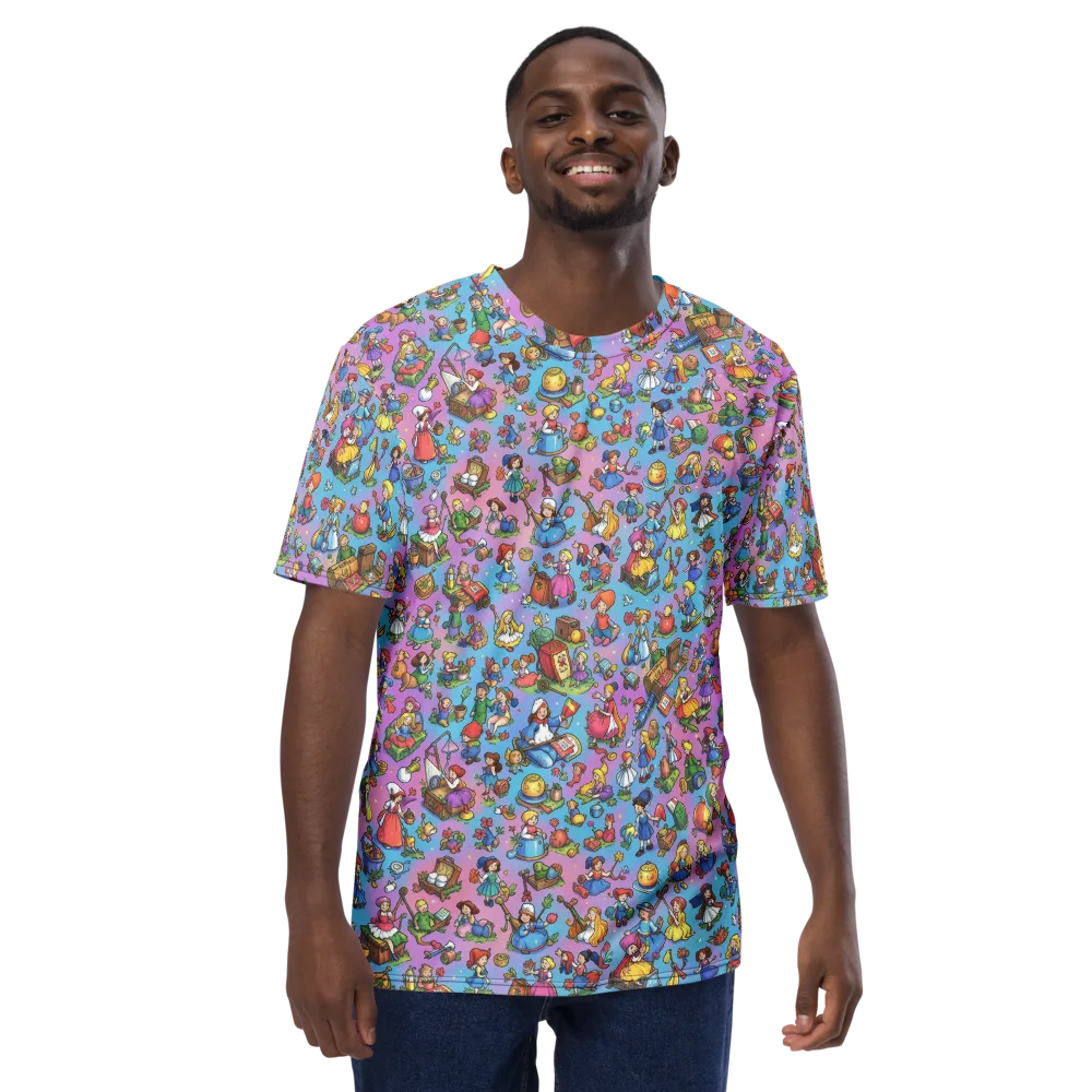 Storybook Scramble on Men's Crew Neck T-Shirt — Front