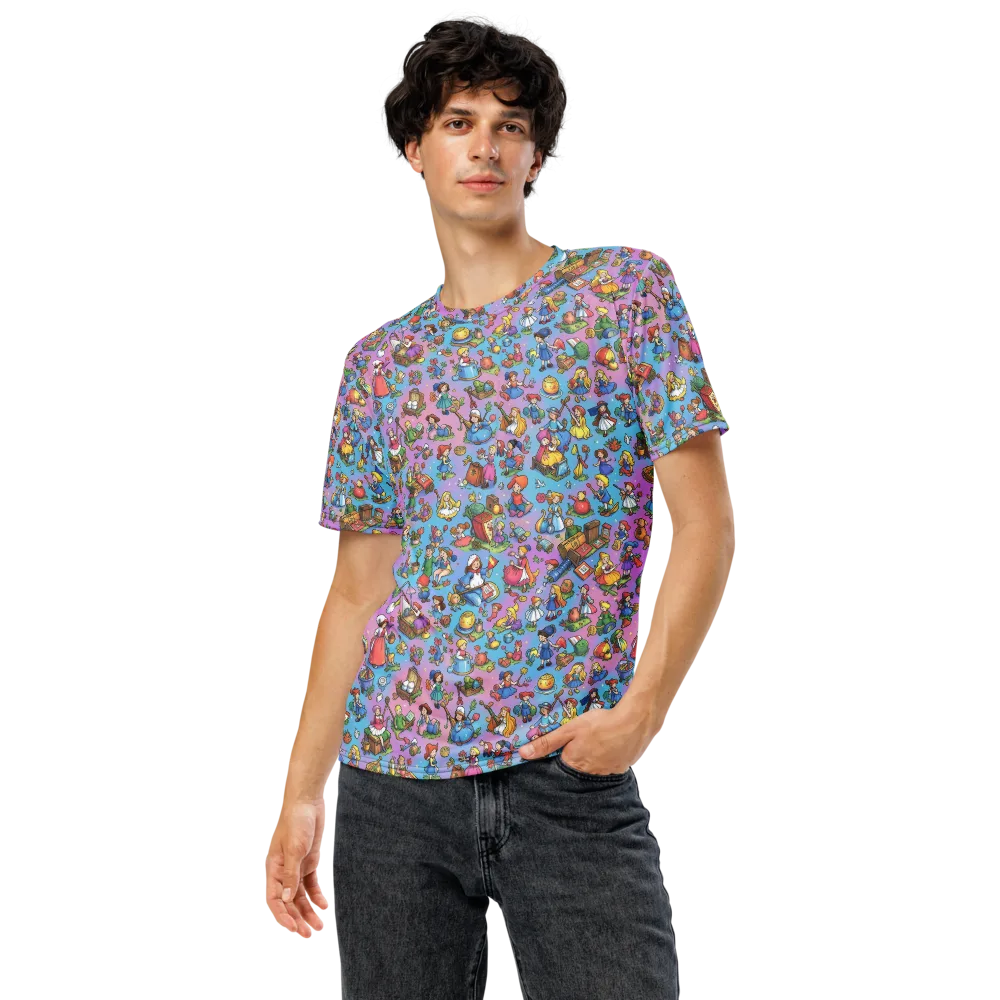 Storybook Scramble on Men's Crew Neck T-Shirt — Front