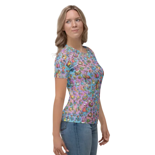 Storybook Scramble on a Women's Crew Neck T-Shirt