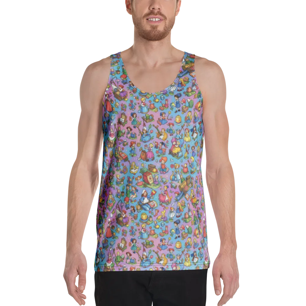 Storybook Scramble on Men's Tank Top — Front