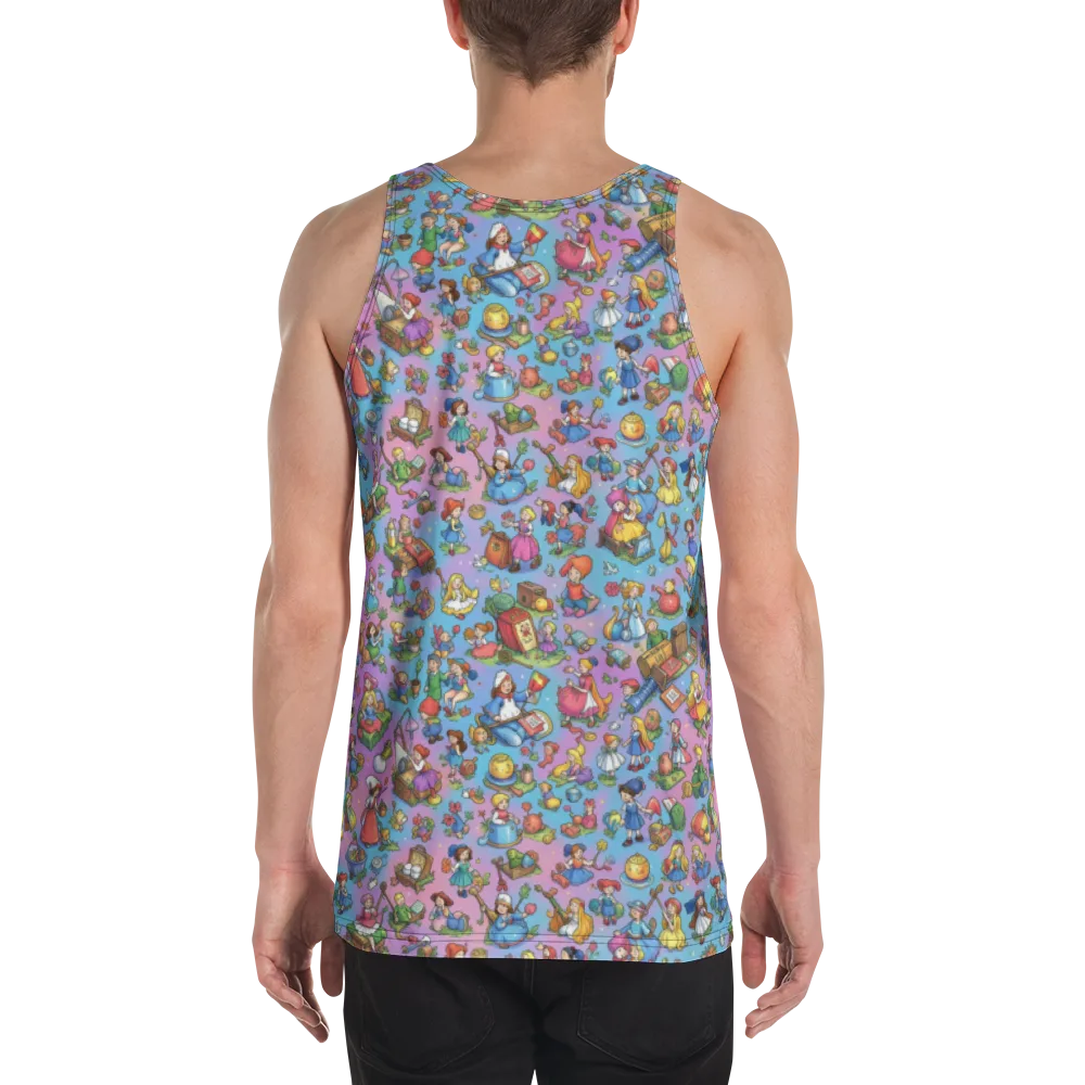 Storybook Scramble on Men's Tank Top — Back