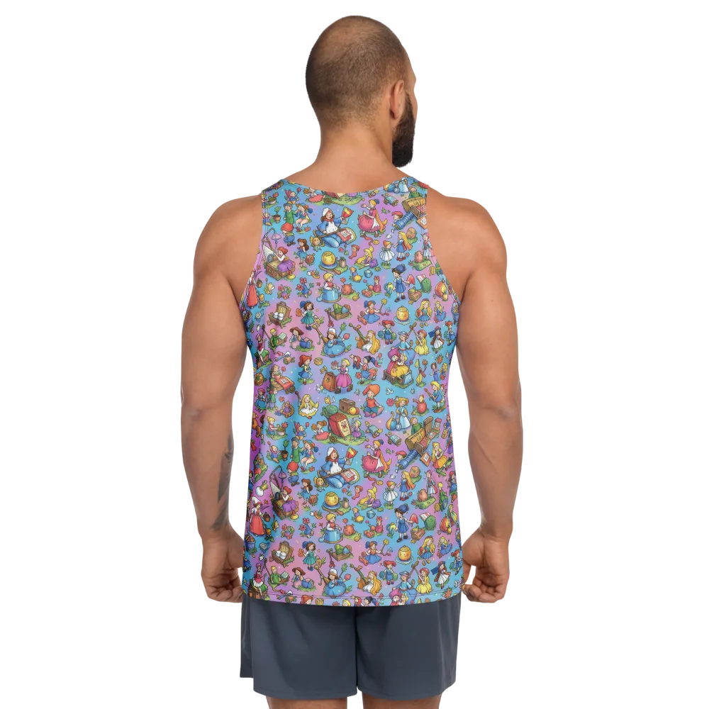 Storybook Scramble on Men's Tank Top — Back