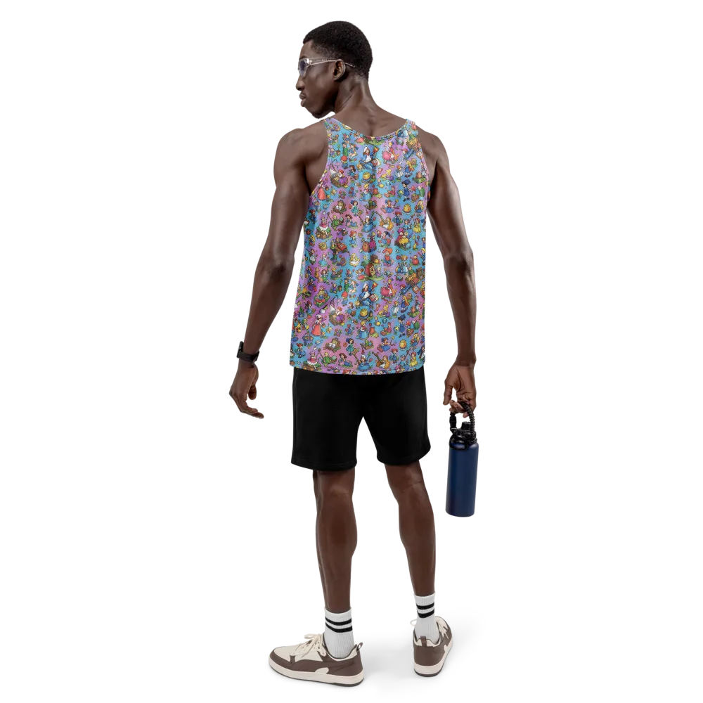 Storybook Scramble on Men's Tank Top — Back