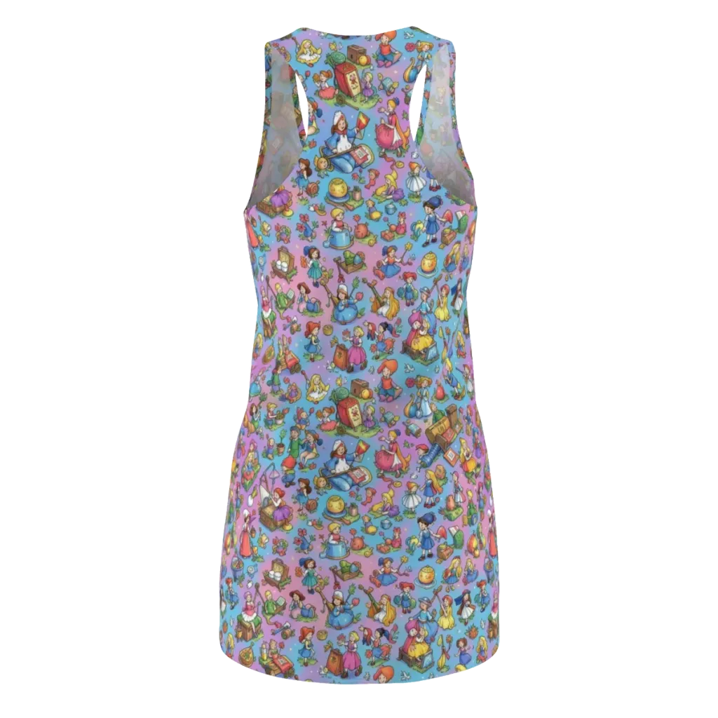 Storybook Scramble on Racerback Dress — Back
