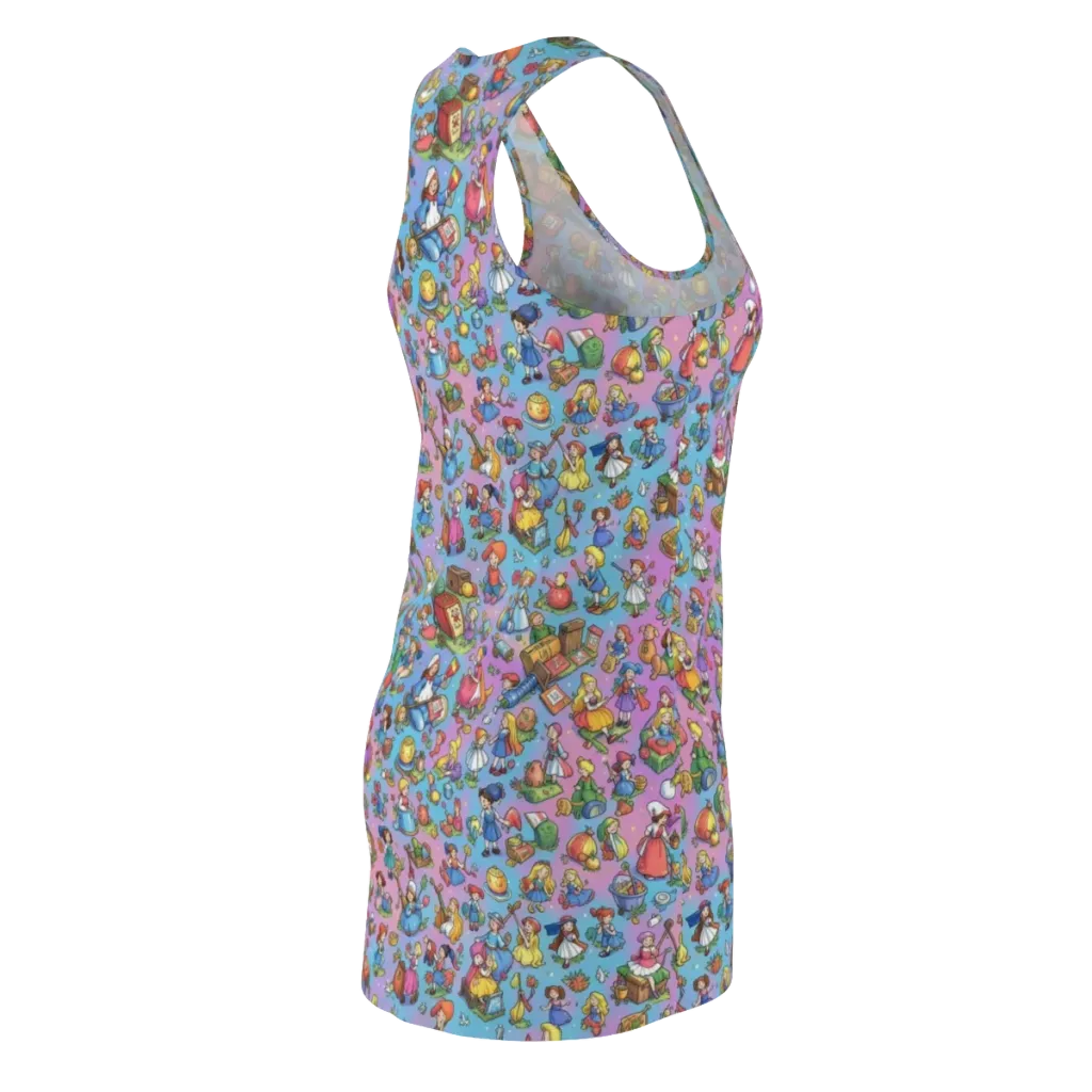 Storybook Scramble on Racerback Dress — Back Side