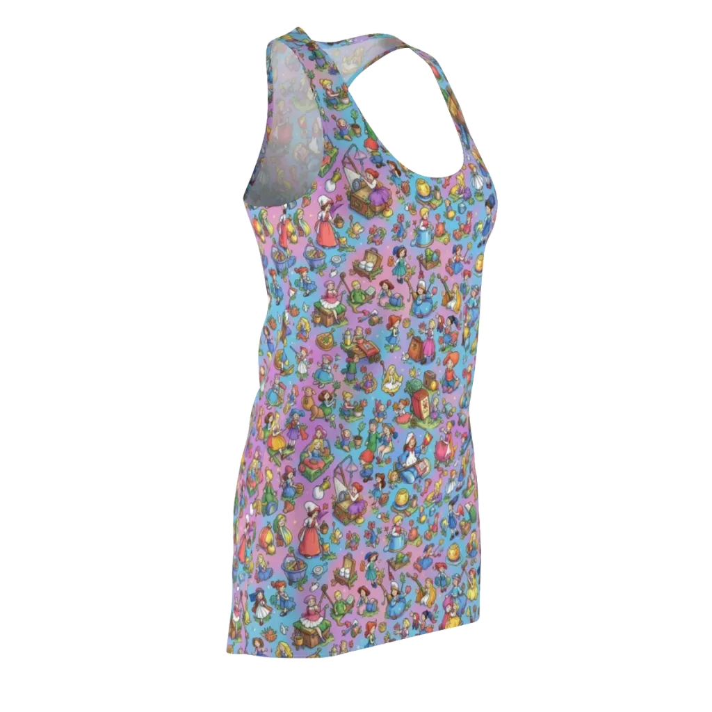 Storybook Scramble on Racerback Dress — Front Side