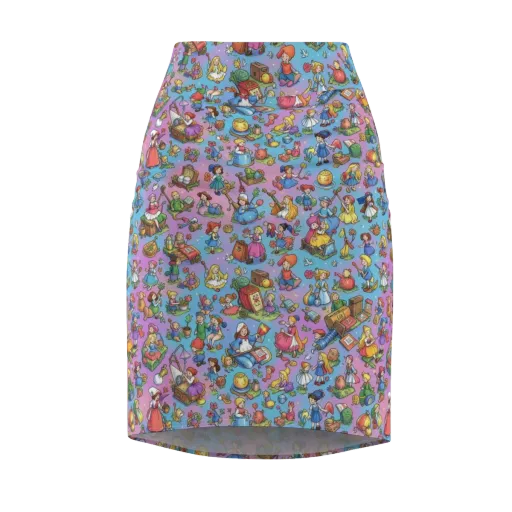 Storybook Scramble on a Pencil Skirt