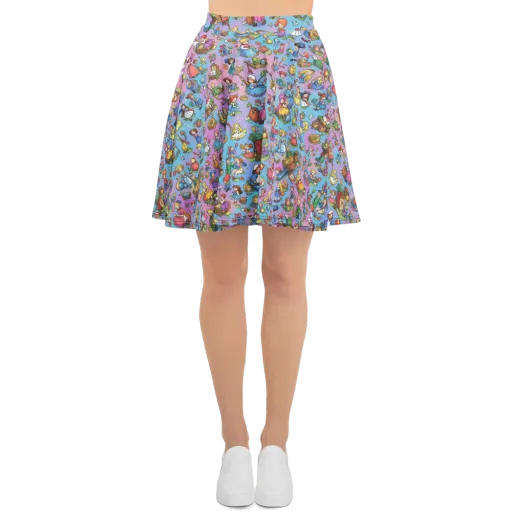 Storybook Scramble on a Skater Skirt