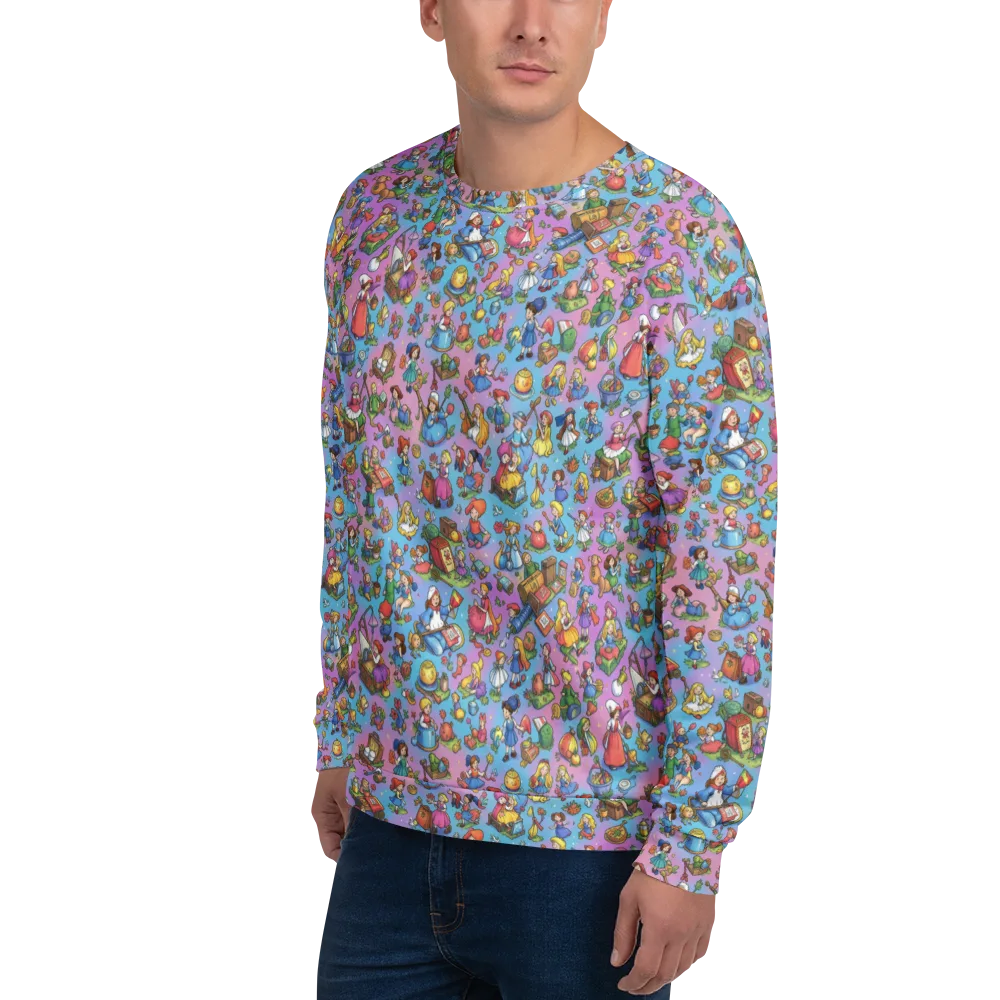 Storybook Scramble on Sweatshirt — Left Front