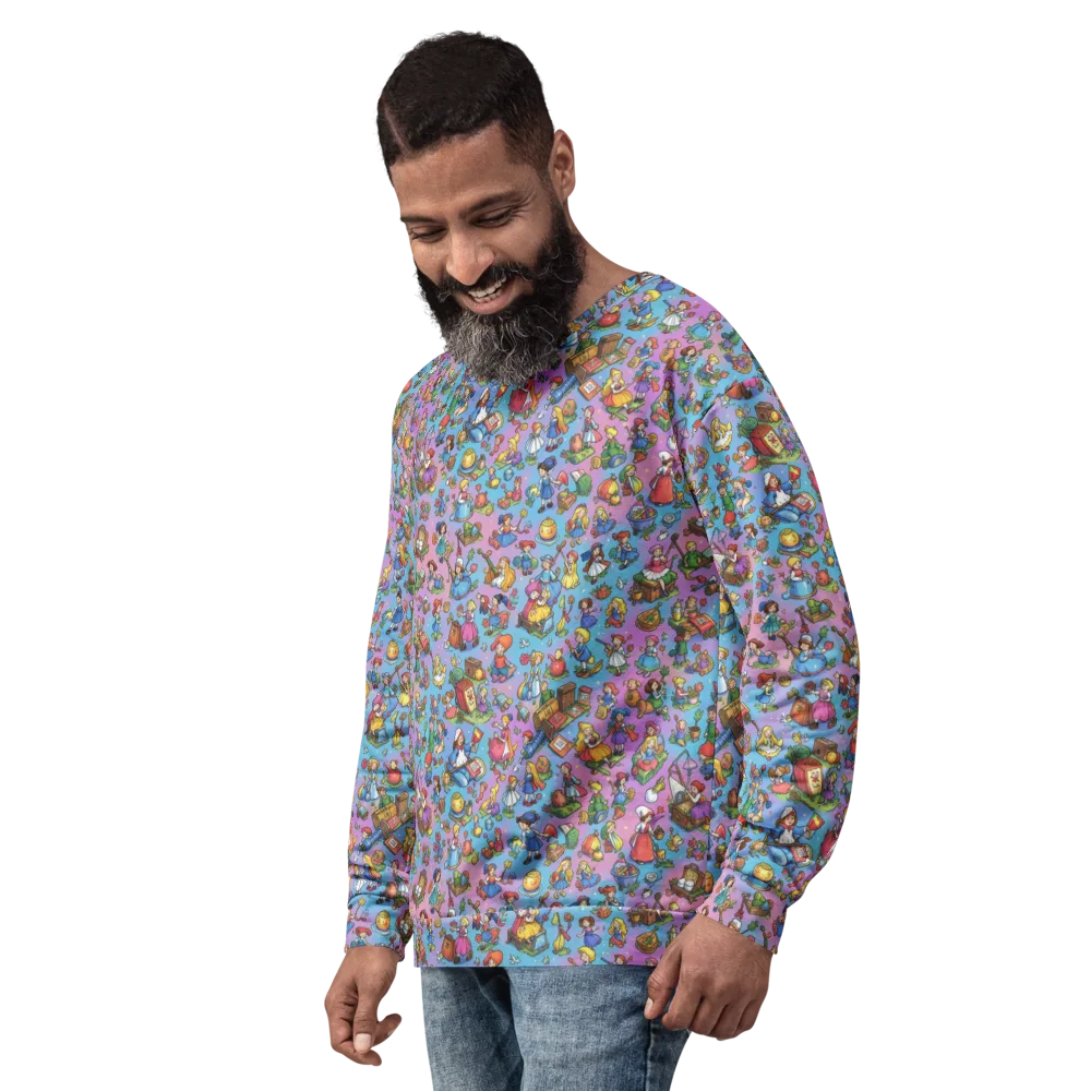 Storybook Scramble on Sweatshirt — Left Front