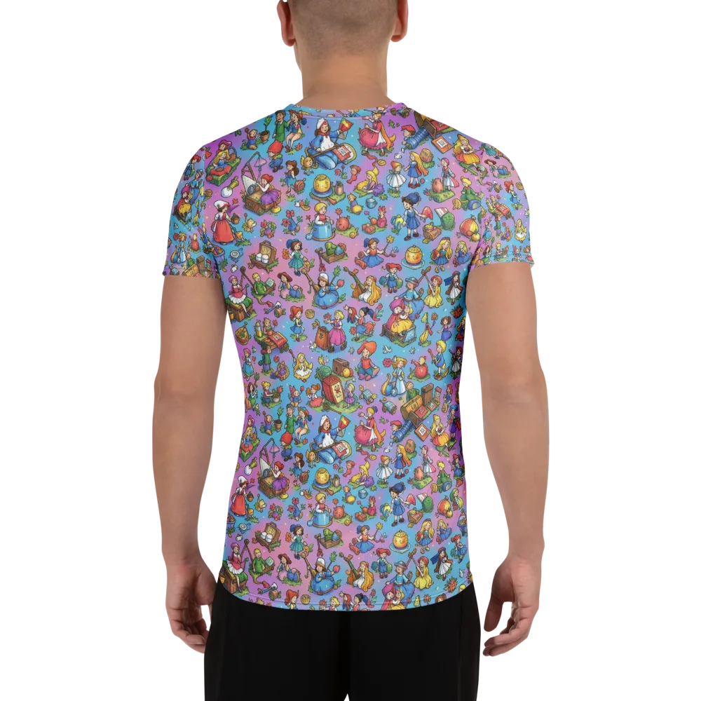 Storybook Scramble on Men's Athletic T-Shirt — Back