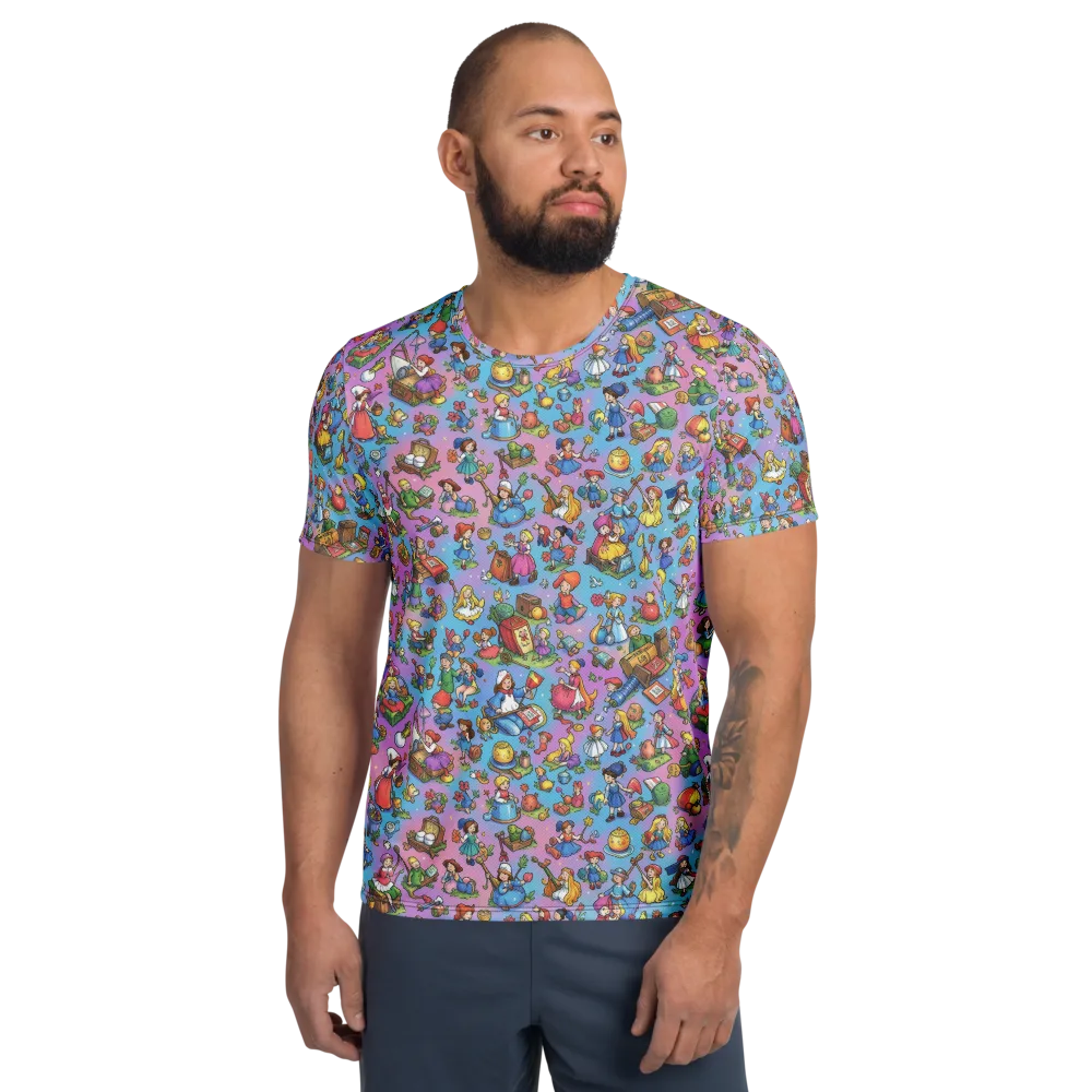 Storybook Scramble on Men's Athletic T-Shirt — Front
