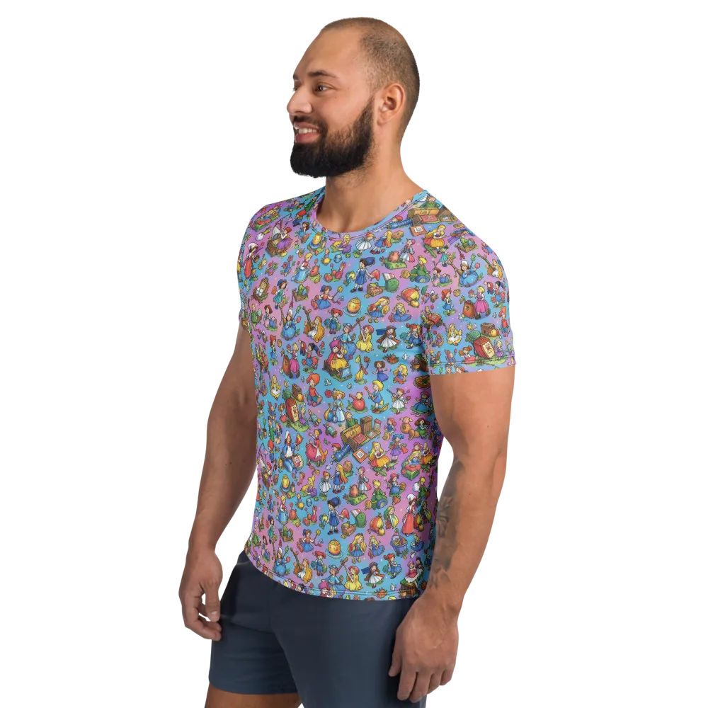 Storybook Scramble on Men's Athletic T-Shirt — Left