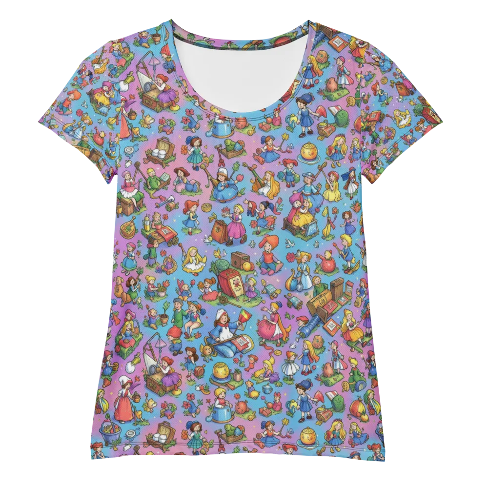 Storybook Scramble on Women's Athletic T-Shirt — Front