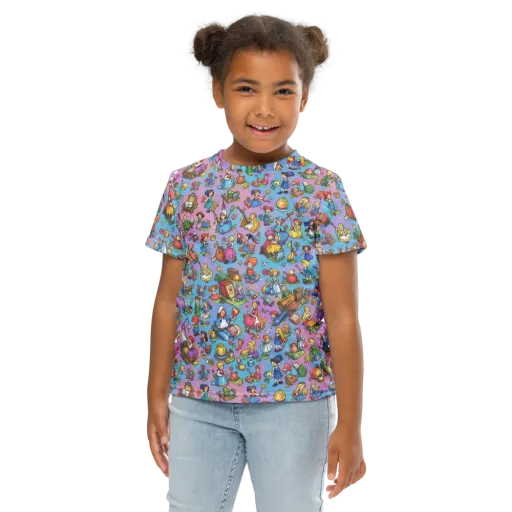Storybook Scramble on a Kids Crew Neck T-Shirt