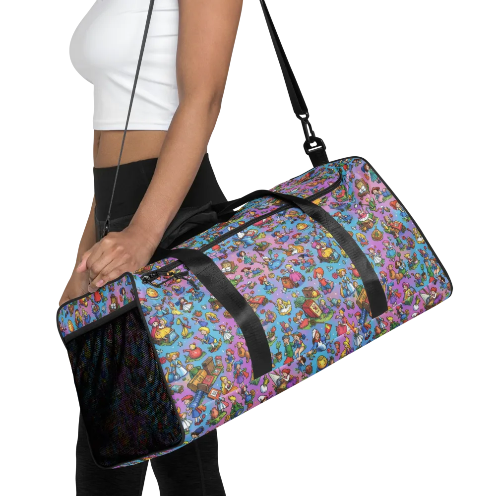 Storybook Scramble on Duffle Bag — Front