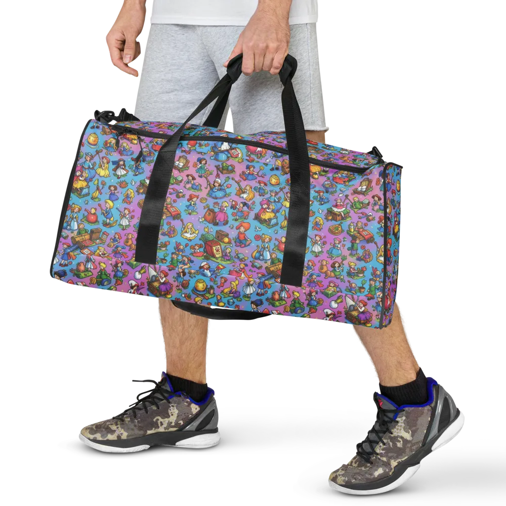 Storybook Scramble on Duffle Bag — Front